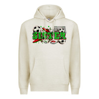 Oatmeal Heather sister soccer Premium Hoodie - Zillion Design Studio