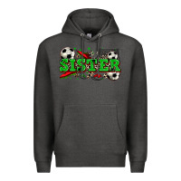 Charcoal Heather sister soccer Premium Hoodie - Zillion Design Studio