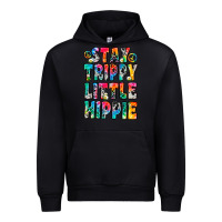 Black stay trippy little hippie Urban Hoodie - Zillion Design Studio