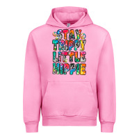 Fuchsia Pink stay trippy little hippie Urban Hoodie - Zillion Design Studio