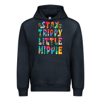 Navy stay trippy little hippie Urban Hoodie - Zillion Design Studio