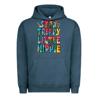 Pigment Midnight Navy stay trippy little hippie Urban Hoodie - Zillion Design Studio