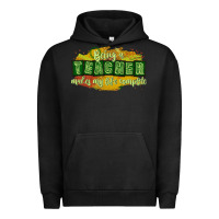 Pigment Black being a teacher makes my life complete Urban Hoodie - texasbilliewilder