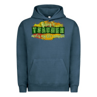 Pigment Midnight Navy being a teacher makes my life complete Urban Hoodie - texasbilliewilder