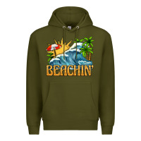 Army Green beachin Premium Hoodie - texasbilliewilder