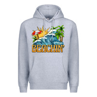Heather Grey beachin Premium Hoodie - texasbilliewilder