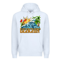 White beachin Premium Hoodie - texasbilliewilder