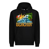 Black beachin Premium Hoodie - texasbilliewilder