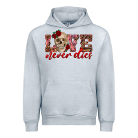 Heather Grey love never dies skull Urban Hoodie - RanaPortraitStore