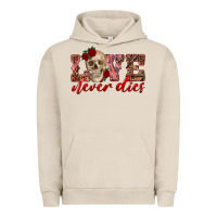 Pigment French Oak love never dies skull Urban Hoodie - RanaPortraitStore