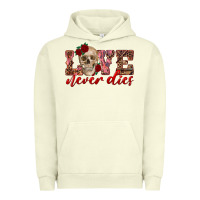 Pigment Pistachio love never dies skull Urban Hoodie - RanaPortraitStore