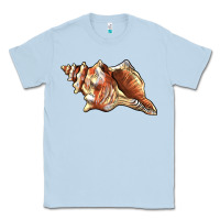 Dusty Blue sea   shell Classic Tee - BarkalooDesign