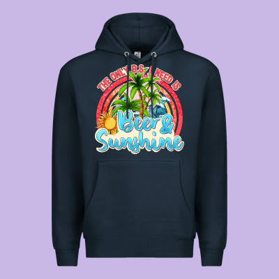 Beer And Sunshine Premium Hoodie Designed By Texasbilliewilder