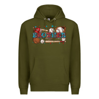 Army Green brother baseball Premium Hoodie - Zillion Design Studio