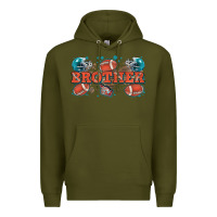 Army Green brother American football Premium Hoodie - Zillion Design Studio