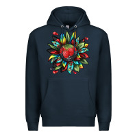 Navy berry sunflower Premium Hoodie - texasbilliewilder