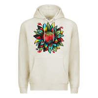 Oatmeal Heather berry sunflower Premium Hoodie - texasbilliewilder