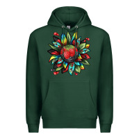 Sports Green berry sunflower Premium Hoodie - texasbilliewilder