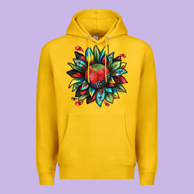Berry Sunflower Premium Hoodie Designed By Texasbilliewilder