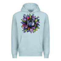 Blue Mist blueberry sunflower Premium Hoodie - texasbilliewilder