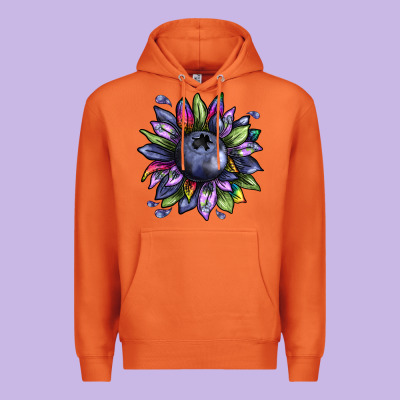 Blueberry Sunflower Premium Hoodie Designed By Texasbilliewilder
