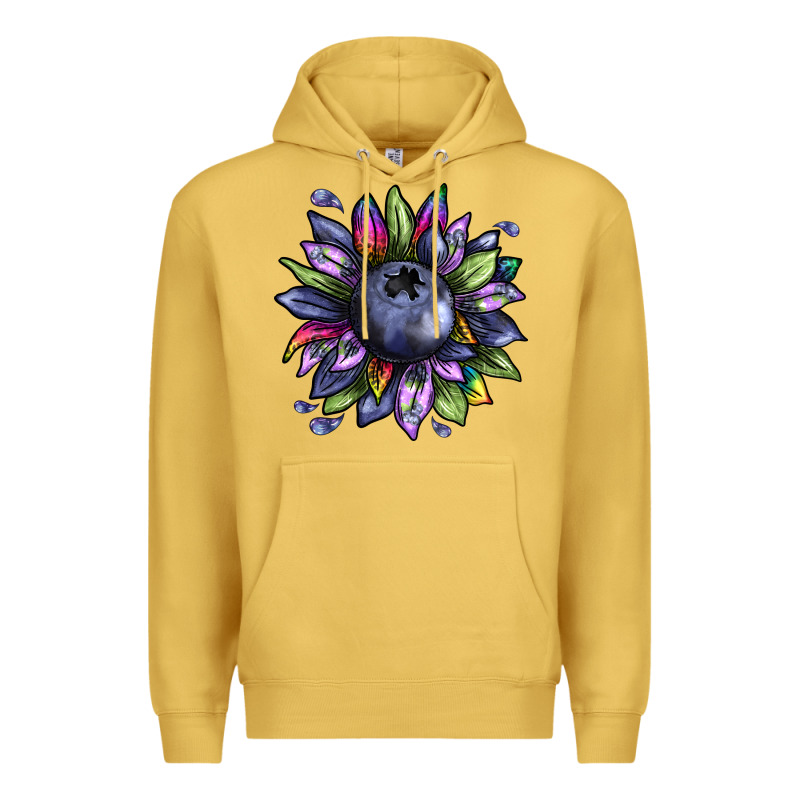 Blueberry Sunflower Premium Hoodie by texasbilliewilder | Teevron