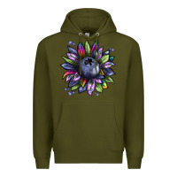 Army Green blueberry sunflower Premium Hoodie - texasbilliewilder