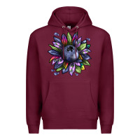 Burgundy blueberry sunflower Premium Hoodie - texasbilliewilder
