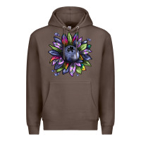 Coffee blueberry sunflower Premium Hoodie - texasbilliewilder