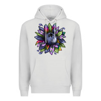 Dove Grey blueberry sunflower Premium Hoodie - texasbilliewilder