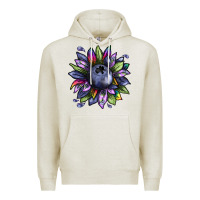 Oatmeal Heather blueberry sunflower Premium Hoodie - texasbilliewilder