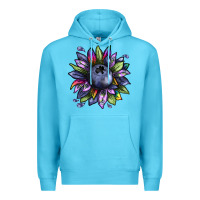 Ocean Blue blueberry sunflower Premium Hoodie - texasbilliewilder