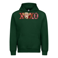 Forest Green xoxo charolais cow Urban Hoodie - RanaPortraitStore