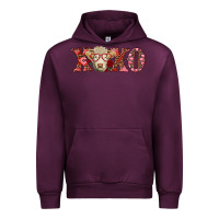 Mauve Wine xoxo charolais cow Urban Hoodie - RanaPortraitStore