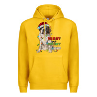 Lemon merry and bright saint bernard Premium Hoodie - RanaPortraitStore