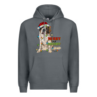 Rock merry and bright saint bernard Premium Hoodie - RanaPortraitStore