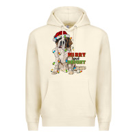 Sandshell merry and bright saint bernard Premium Hoodie - RanaPortraitStore