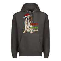 Smoke merry and bright saint bernard Premium Hoodie - RanaPortraitStore