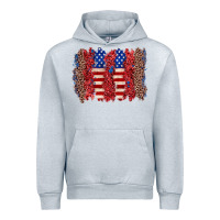 Heather Grey 4th of july brushstroke Urban Hoodie - Zillion Design Studio