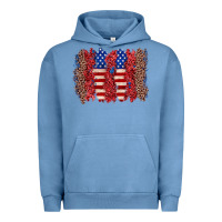 Pigment Pebble Blue 4th of july brushstroke Urban Hoodie - Zillion Design Studio