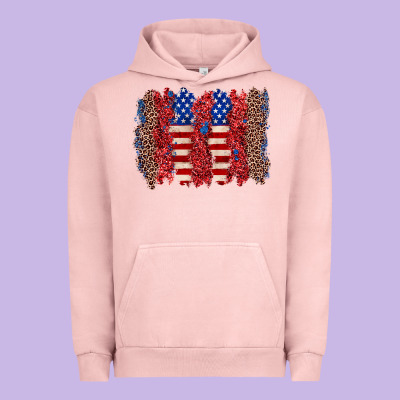 4th Of July Brushstroke Urban Hoodie Designed By Zillion Design Studio
