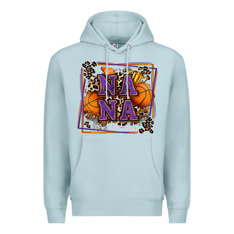 Basketball Nana With Leopard Premium Hoodie by Zillion Design Studio | Teevron