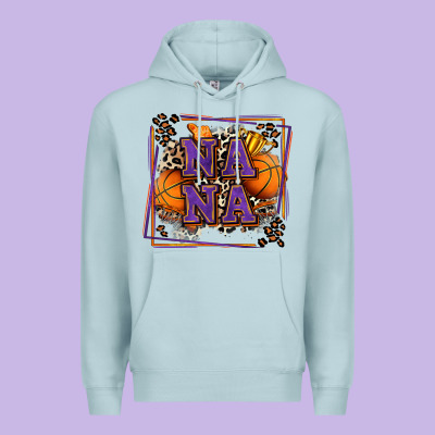 Basketball Nana With Leopard Premium Hoodie Designed By Zillion Design Studio