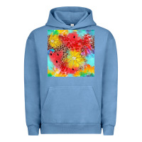 Pigment Pebble Blue fruits leopard seamless pattern Urban Hoodie - Zillion Design Studio