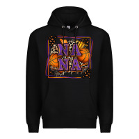 Black basketball nana with leopard Premium Hoodie - Zillion Design Studio