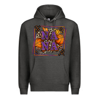 Charcoal Heather basketball nana with leopard Premium Hoodie - Zillion Design Studio