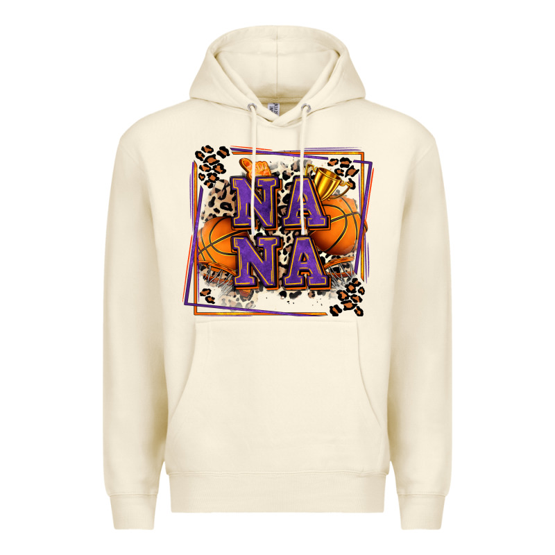Basketball Nana With Leopard Premium Hoodie by Zillion Design Studio | Teevron