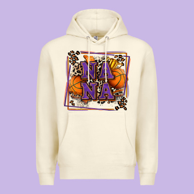 Basketball Nana With Leopard Premium Hoodie Designed By Zillion Design Studio