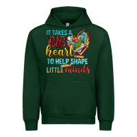 Forest Green big heart to help shape little minds tbw Urban Hoodie - texasbilliewilder