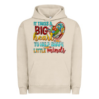 Pigment French Oak big heart to help shape little minds tbw Urban Hoodie - texasbilliewilder